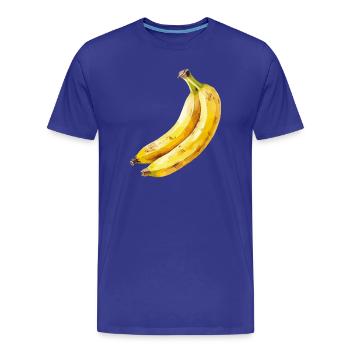 Aquarelle bananier - T-shirt bio Premium Homme - bleu roi - Devant - Damien (186cm)