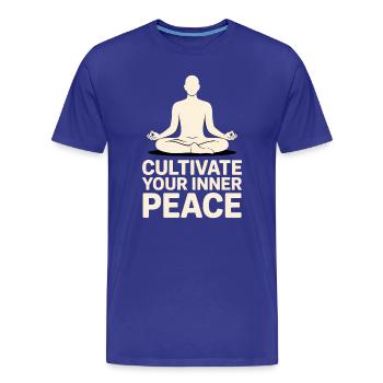 Qigong Tai Chi - T-shirt bio Premium Homme - bleu roi - Devant - Damien (186cm)