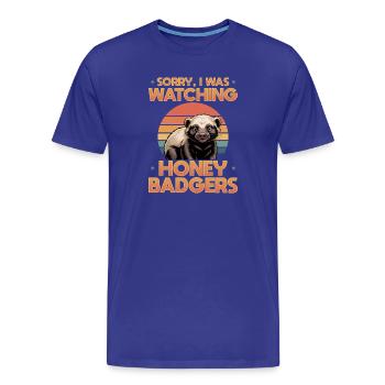 Funny Honey Badger - Männer Premium Bio T-Shirt - Königsblau - Vorne - Damien (186cm)