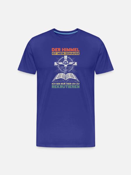 Le paradis est mon église chrétienne - T-shirt bio Premium Homme - bleu roi