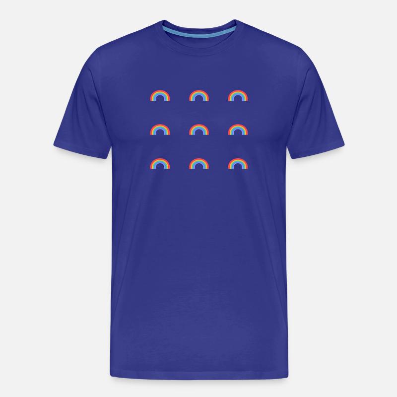 Regenbogen-Muster - Männer Premium Bio T-Shirt - Königsblau