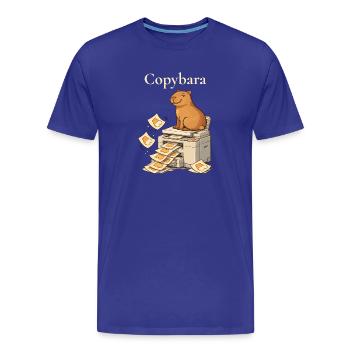 Copybara Capybara sur l’humour de bureau de la photocopieuse - T-shirt bio Premium Homme - bleu roi - Devant - Damien (186cm)