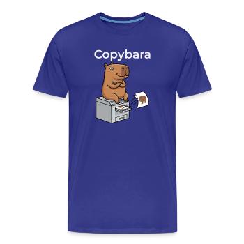 Copybara Capybara sur l’humour de bureau de la photocopieuse - T-shirt bio Premium Homme - bleu roi - Devant - Damien (186cm)