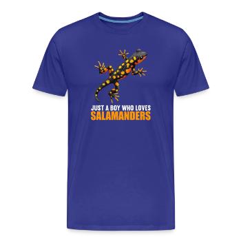Fire Salamander Salamander - Men's Premium Organic T-Shirt - royal blue - Front - Damien (186cm)