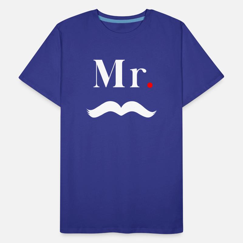 Mr. White Moustache Men's Premium Organic T-Shirt