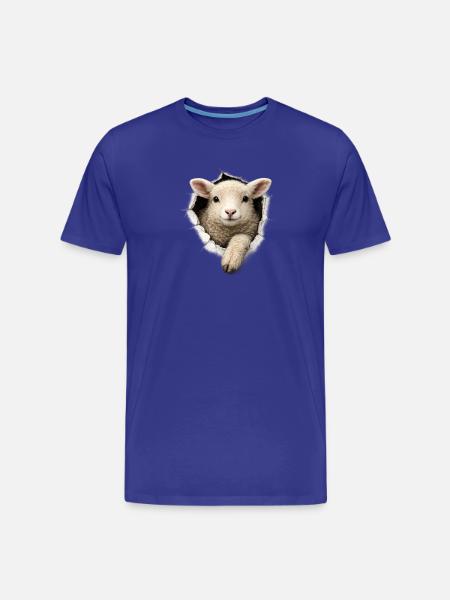 Lamb from the Hole - Men's Premium Organic T-Shirt - royal blue