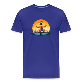 Kangaroo party at sunset - Men's Premium Organic T-Shirt - royal blue - Front - Damien (186cm)