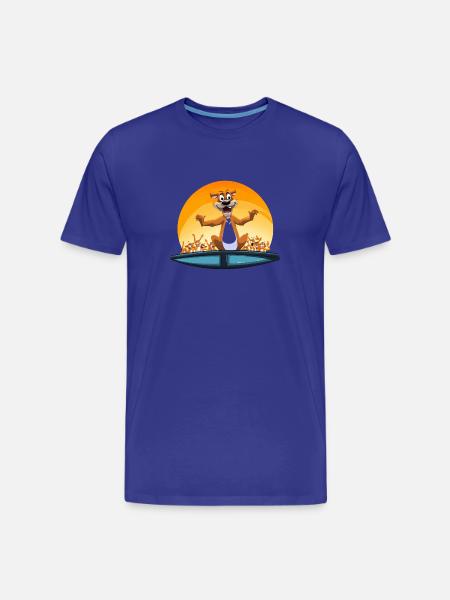 Kangaroo party at sunset - Men's Premium Organic T-Shirt - royal blue