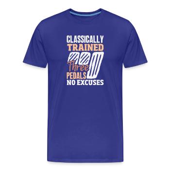 Voiture manuelle, entraînée classiquement - T-shirt bio Premium Homme - bleu roi - Devant - Damien (186cm)