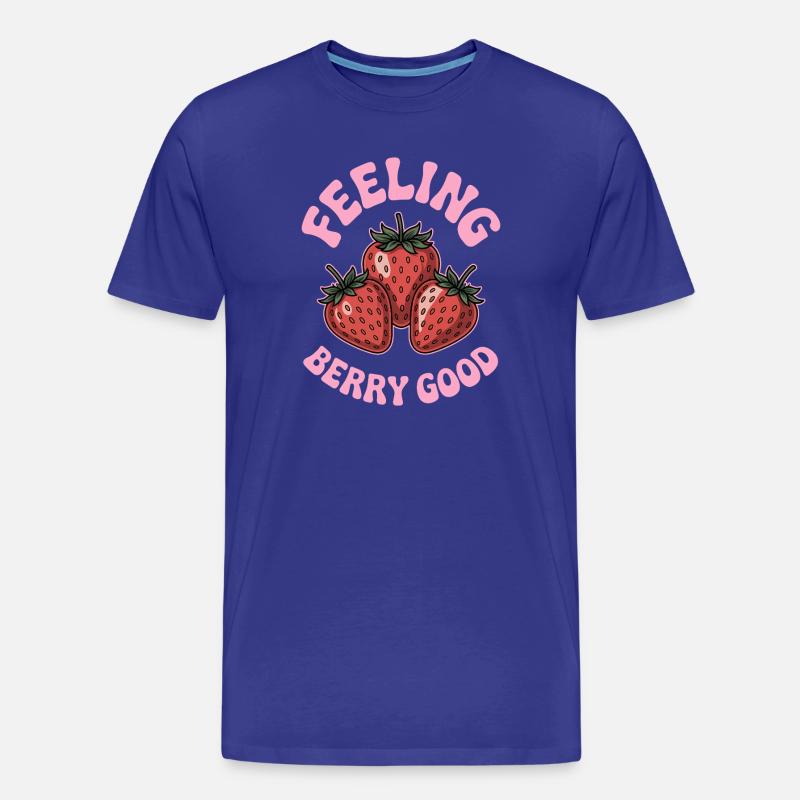 Erdbeeren Sprüche Lustiges Erdbeeren Geschenk - Männer Premium Bio T-Shirt - Königsblau