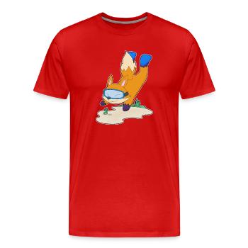 Fox Diver Swimming Goggles Diving - Men's Premium Organic T-Shirt - red - Front - Damien (186cm)