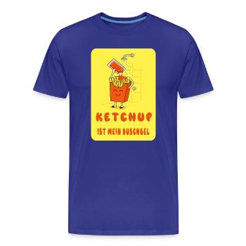 Le ketchup est mon gel douche - T-shirt bio Premium Homme - bleu roi - Devant - Damien (186cm)