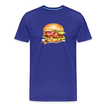 Burger - T-shirt bio Premium Homme - bleu roi - Devant - Damien (186cm)
