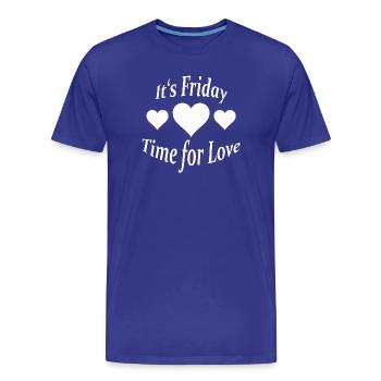 IT'S FRIDAY - Männer Premium Bio T-Shirt - Königsblau - Vorne - Damien (186cm)