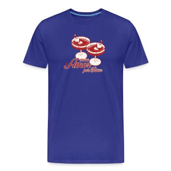 Heart Martini Design - T-shirt bio Premium Homme - bleu roi - Devant - Damien (186cm)