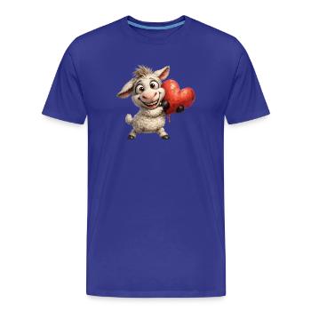 Herzfreundliches Schäfchen - Männer Premium Bio T-Shirt - Königsblau - Vorne - Damien (186cm)