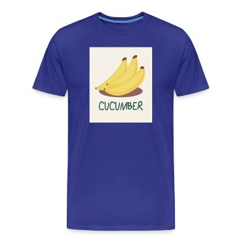 Concombre Banana – Jeu de mots amusant - T-shirt bio Premium Homme - bleu roi - Devant - Damien (186cm)