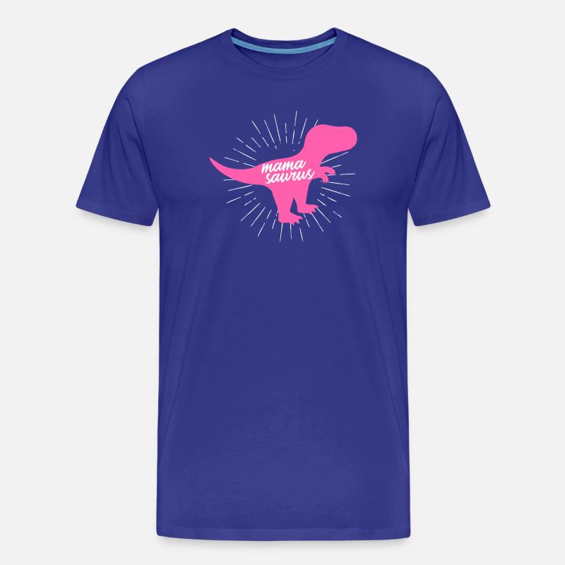 Mamasaurus T-Rex Dinosaurier Pink Silhouette Geschenk - Männer Premium Bio T-Shirt - Königsblau