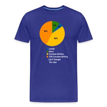 Drôle de diagramme circulaire pour chasse à l’arbalète - T-shirt bio Premium Homme - bleu roi - Devant - Damien (186cm)