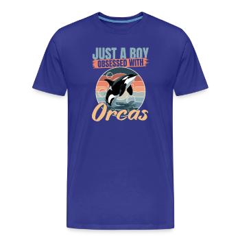 Funny Orca - Männer Premium Bio T-Shirt - Königsblau - Vorne - Damien (186cm)