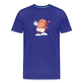 Mignon Ange Cupidon Capybara - T-shirt bio Premium Homme - bleu roi - Devant - Damien (186cm)