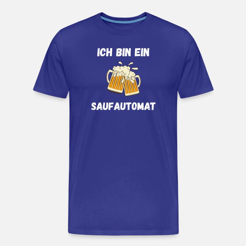 ICH bin ein Saufautomat - Männer Premium Bio T-Shirt - Königsblau