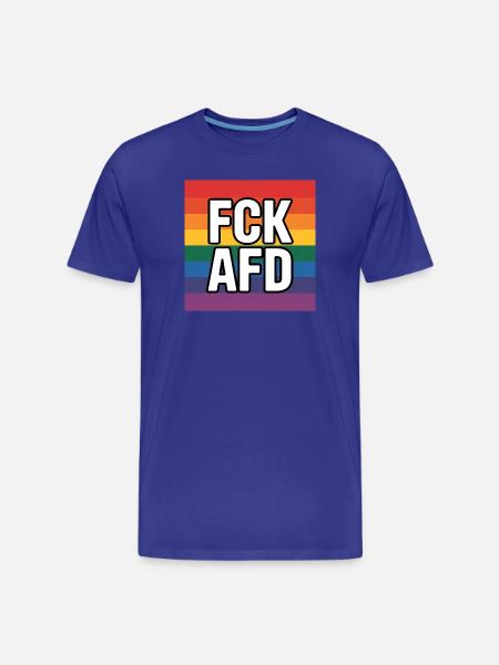 FCK AFD - Antifa Tee - Männer Premium Bio T-Shirt - Königsblau