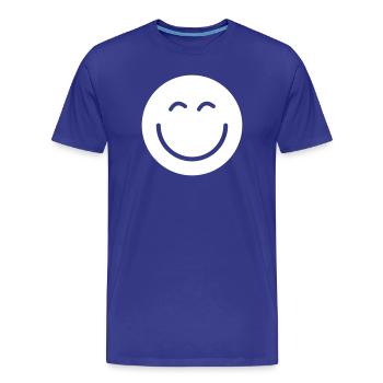 Sourire souriant, bonne humeur - T-shirt bio Premium Homme - bleu roi - Devant - Damien (186cm)