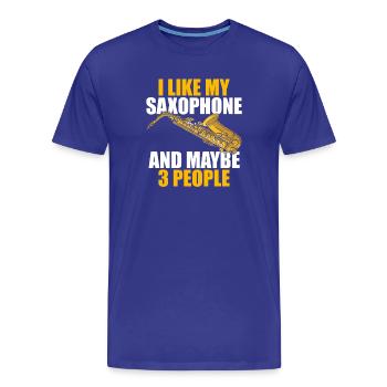 I like my saxophon Saxophonspieler - Männer Premium Bio T-Shirt - Königsblau - Vorne - Damien (186cm)