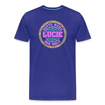 Mama Lucie - T-shirt bio Premium Homme - bleu roi - Devant - Damien (186cm)