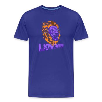 Safari Afrika serengeti wildlife halloween Löwe - Männer Premium Bio T-Shirt - Königsblau - Vorne - Damien (186cm)