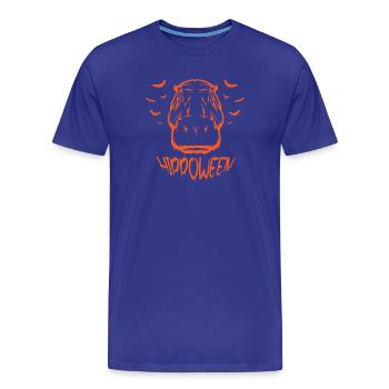 Safari Afrique Faune du Serengeti hippopotame d’Halloween - T-shirt bio Premium Homme - bleu roi - Devant - Damien (186cm)