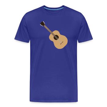 Silhouette de guitare acoustique - T-shirt bio Premium Homme - bleu roi - Devant - Damien (186cm)