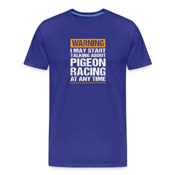 Pigeon Race Pigeon Pigeons - Men's Premium Organic T-Shirt - royal blue - Front - Damien (186cm)