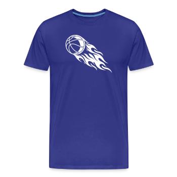 Basketball Feuer - Männer Premium Bio T-Shirt - Königsblau - Vorne - Damien (186cm)