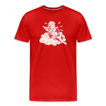 Angry Gaming Cherub – Lag Lightning - T-shirt bio Premium Homme - rouge - Devant - Damien (186cm)