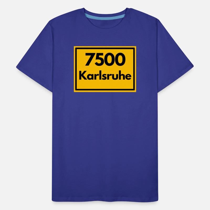 OLD POSTCODE ZIP CODE 7500 KARLSRUHE FÄCHERSTADT Men's Premium Organic T-Shirt