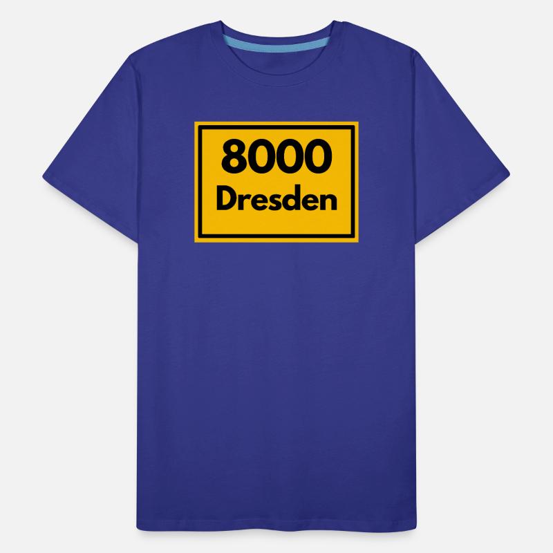 OLD POSTCODE POSTCODE RETRO 8000 DRESDEN ELBE Men's Premium Organic T-Shirt