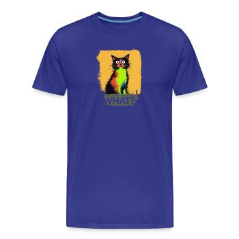 What Katze Farbexplosion - Männer Premium Bio T-Shirt - Königsblau - Vorne - Damien (186cm)