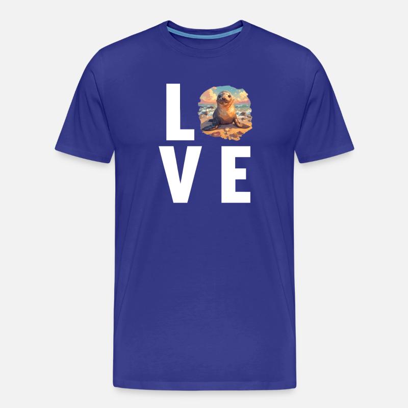 Seelöwen Seelöwe - Männer Premium Bio T-Shirt - Königsblau