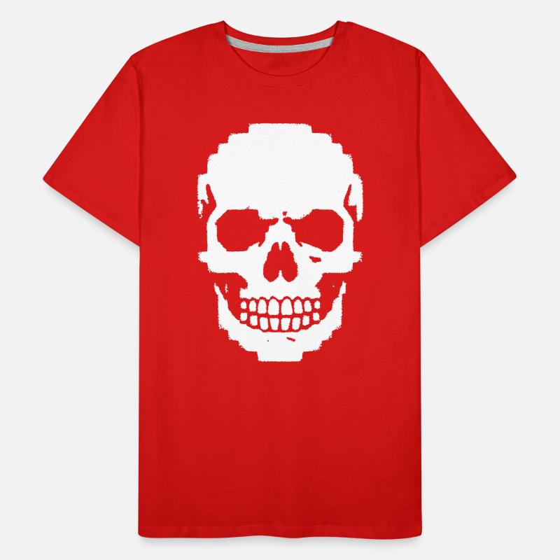 Pixel Skull Skull 8-Bit Men's Premium Organic T-Shirt