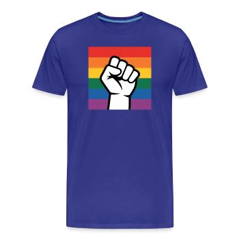Antifa Fist - Antifascist Merch - Men's Premium Organic T-Shirt - royal blue - Front - Damien (186cm)