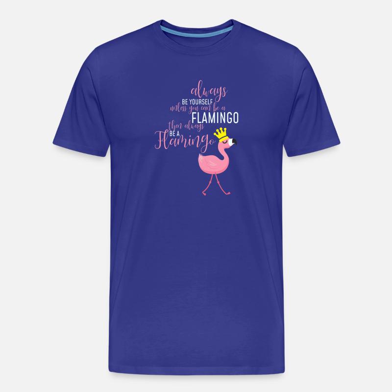 Flamingo Selbstsein: Einzigartige Botschaft - Männer Premium Bio T-Shirt - Königsblau