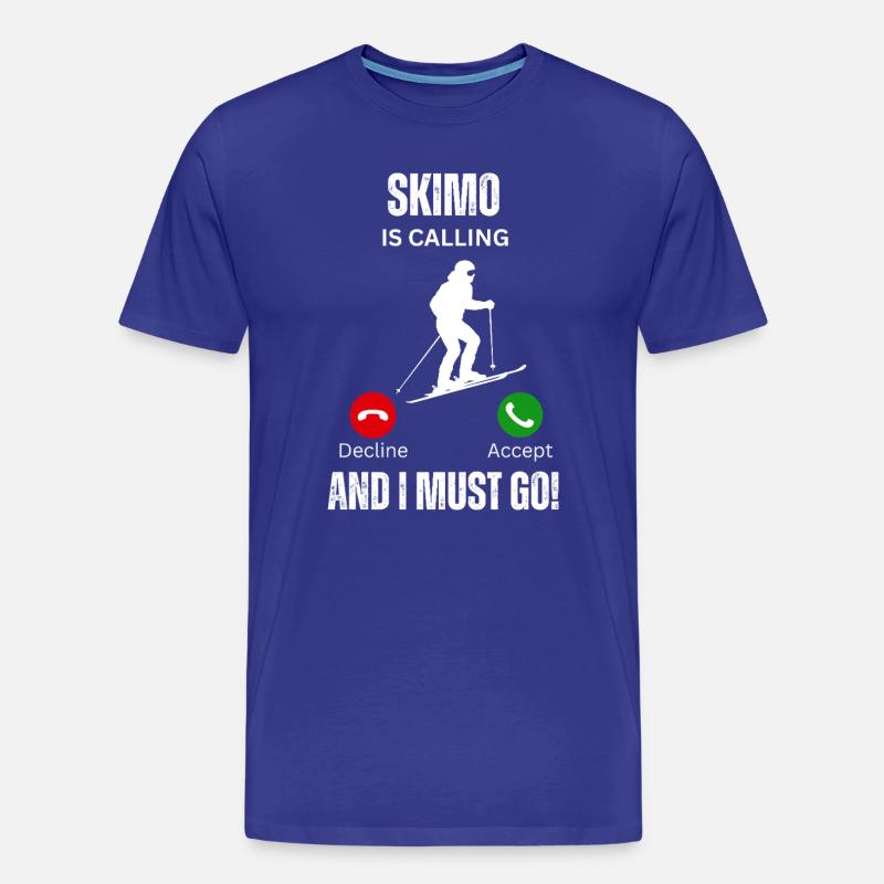 Skimo ruft - Männer Premium Bio T-Shirt - Königsblau