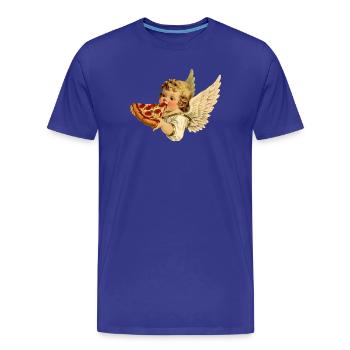 Pizza Cherub – Engelchen mit Pepperoni - Männer Premium Bio T-Shirt - Königsblau - Vorne - Damien (186cm)