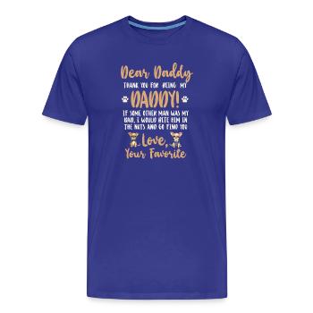 Chihuahua Chihuahueño Dear Daddy - Men's Premium Organic T-Shirt - royal blue - Front - Damien (186cm)