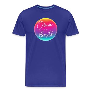 Oma ist die Beste! Neon Kreis Personalisierbar - Männer Premium Bio T-Shirt - Königsblau - Vorne - Damien (186cm)