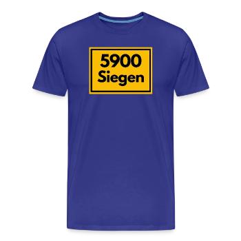 ALTE POSTLEITZAHL PLZ RETRO 5900  SIEGEN SIEGERLAN - Männer Premium Bio T-Shirt - Königsblau - Vorne - Damien (186cm)
