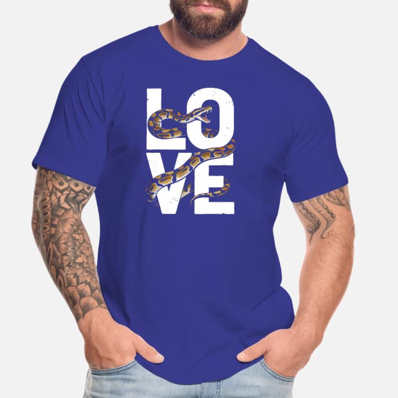 Königspython Schlangen LOVE Terrarium Python Männer Premium Bio T-Shirt
