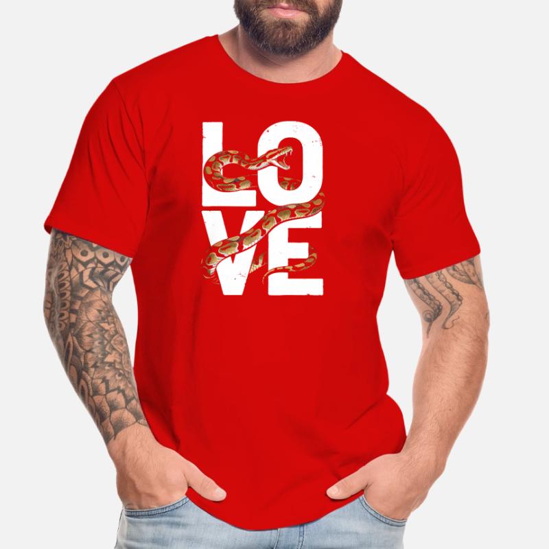 Königspython Schlangen LOVE Terrarium Python Männer Premium Bio T-Shirt